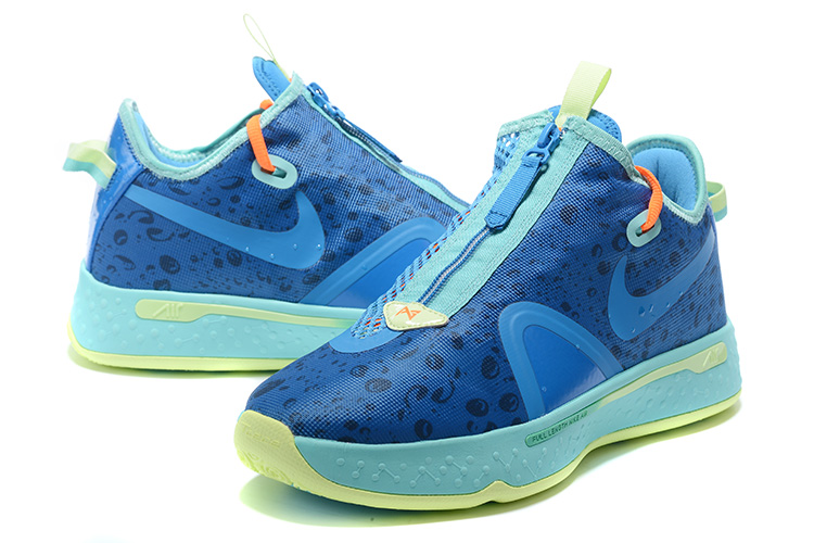 2020 Nike Paul George IV Blue Green Yellow - Click Image to Close